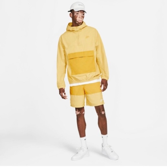 Nike Mens Sportswear Anorak Jacket - Saturn Gold (shorts are not included) Sz M - Picture 1 of 16